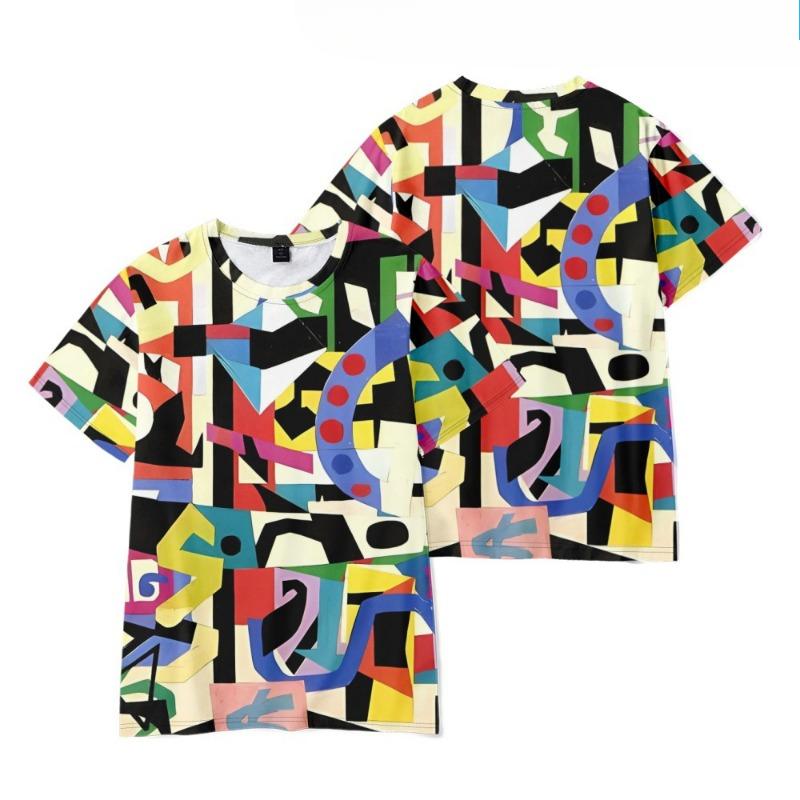 

3D Digital Printed Tops Children Kids Tees Summer Short Sleeved Fashion T-shirt for Girls 120