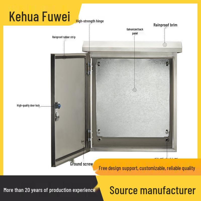 Outdoor Electrical Meter and Control Box with Cold-Rolled Shell, Surface-Mounted for Horizontal/Vertical Installation