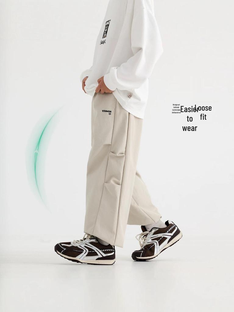 Autumn Trendy Boys' Casual Outdoor Workwear Sweatpants - Loose Straight-Leg, Comfortable Children's Pants