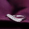Inele din Argint Sterling 925 cu Diamante de Cristal pentru Femei, Modă Elegantă, Farmece de Nuntă, Bijuterii Fine