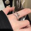 Elegant Butterfly Zircon Silver Ring: Women's High-End Luxury Style Jewelry