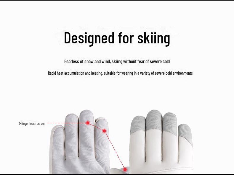 Men's & Women's Waterproof Touchscreen Ski Gloves - Warm, Cold-Proof, Fleece-Lined for Snow & Riding.