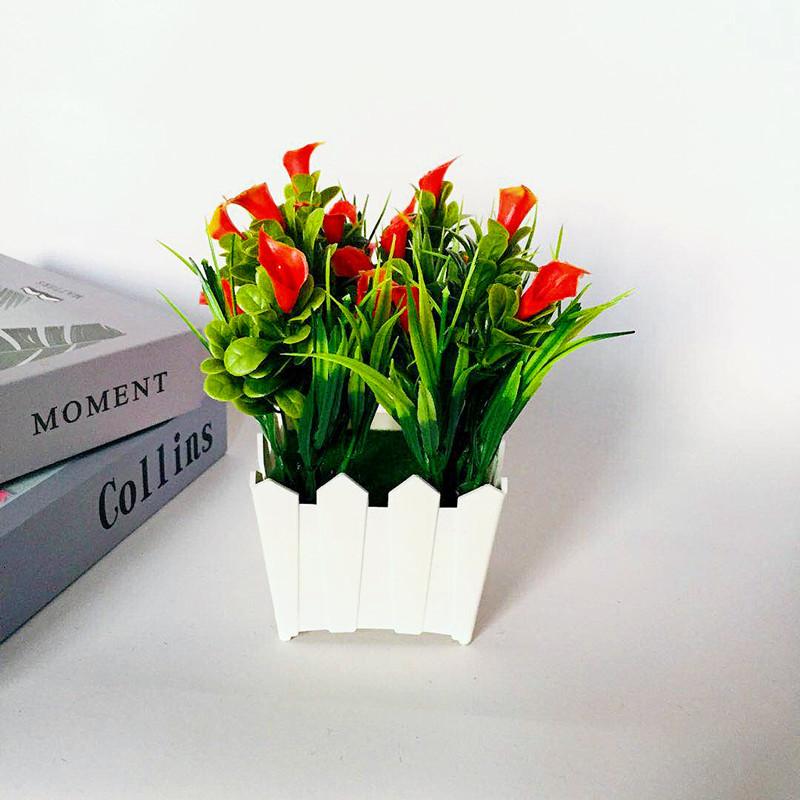 20 Artificial Plant Potted Artificial Flower Bonsai Calla Lily Fence Artificial Flower Ornament
