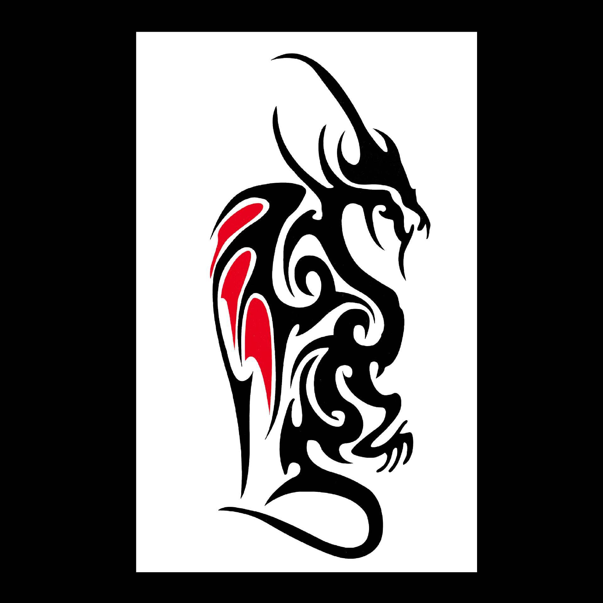 

Водонепроницаемые наклейки для татуировки: Волк, Карп, Гуань Гун, Череп, Пламя, Гейша, Крест, Сова, Цветы 12*19cm