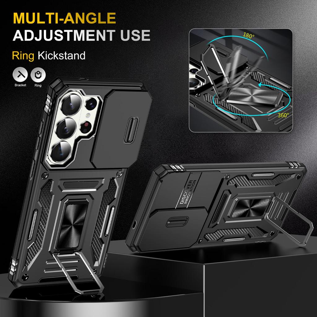 Luxury Shockproof Hybrid Rugged Hard Case Holder Phone Back Cover For Cell Phones