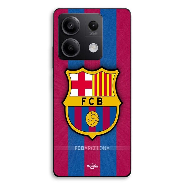 Handyhülle - MANIACASE - Xiaomi Redmi Note 13 5G - Silikon TPU - FC Barcelona Logo - Schwarz