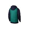 Nike Warm Colorblock Sports Training Hooded Cotton Jacket Men Outerwear Blue Green BV6299-498