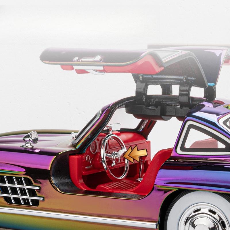 Car To 1:24 Large 300SL Classic Car Electroplating Version Simulation Alloy Car Model Ornament