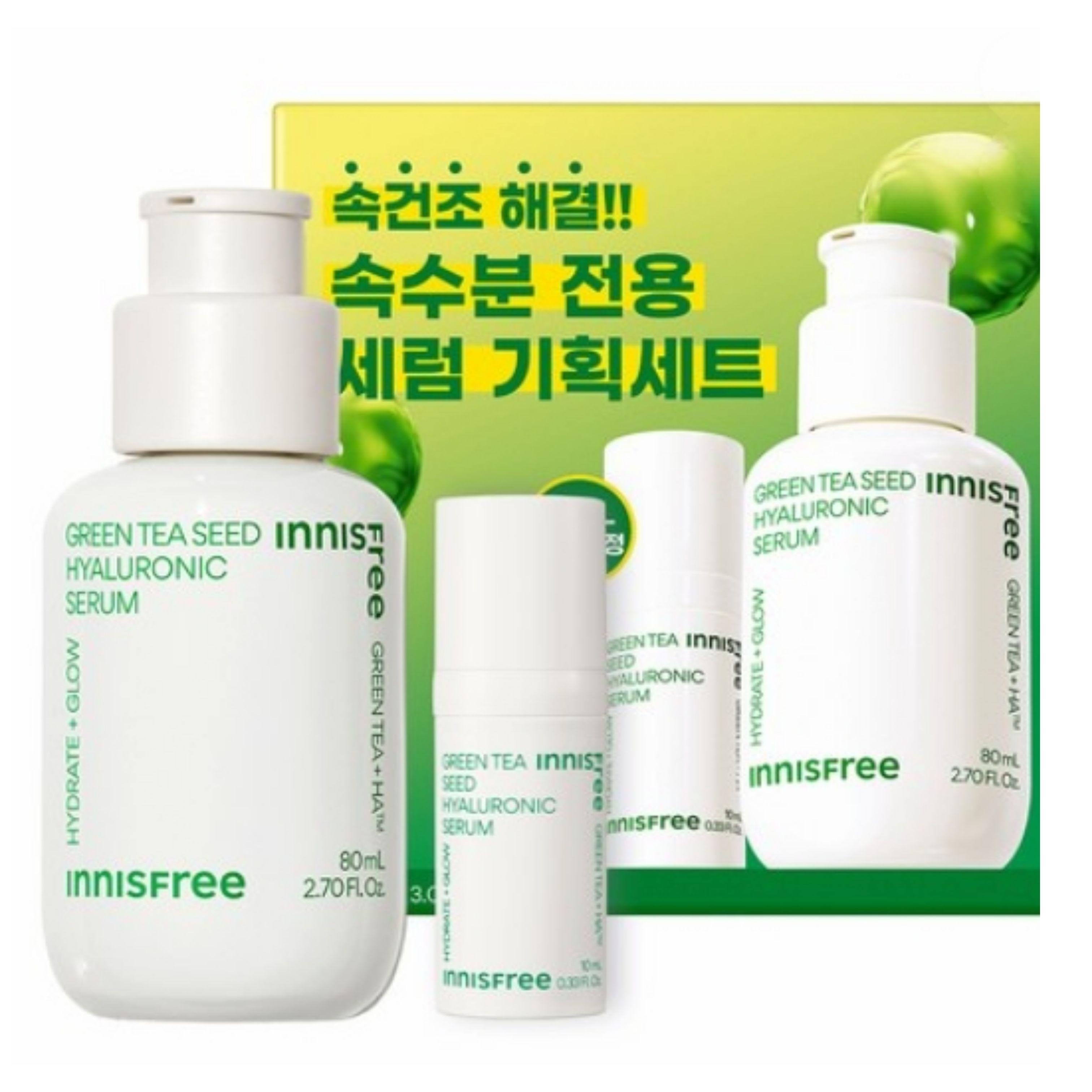 Innisfree Green Tea Seed Hyaluronic Serum Set 80ml + 10ml