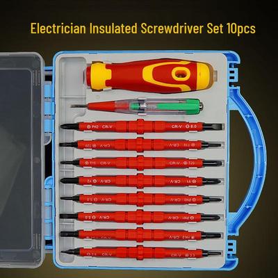 Insulated Magnetic Screwdriver Set: Phillips, Flathead, Y-Type, U-Type - Multi-functional Tool for Household Repairs