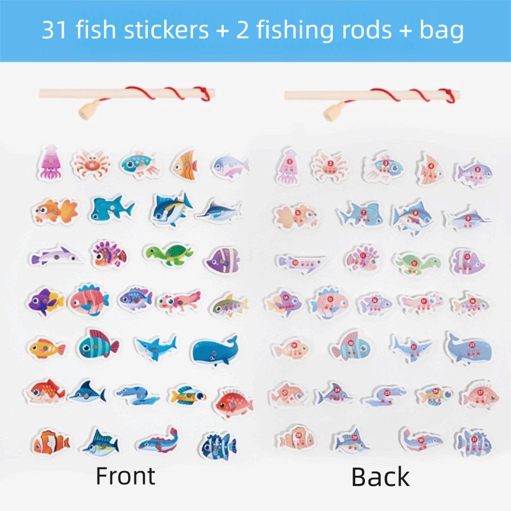 

Інтелектуальна магнітна риболовля Монтессорі інтерактивна іграшка для батьків та дітей рання освіта Bagged