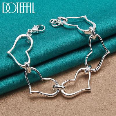 Braccialetto del cuore Regalo romantico Gioielli di moda in argento