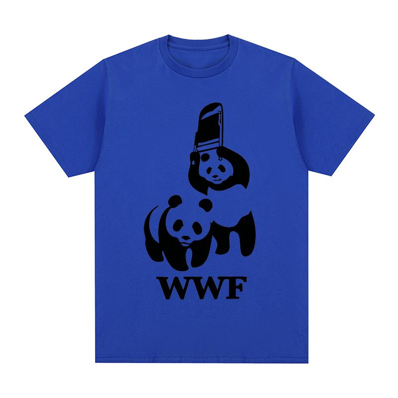Panda WWF WTF T-shirt Funny Vintage Cotton Men T shirt New TEE TSHIRT Womens Tops