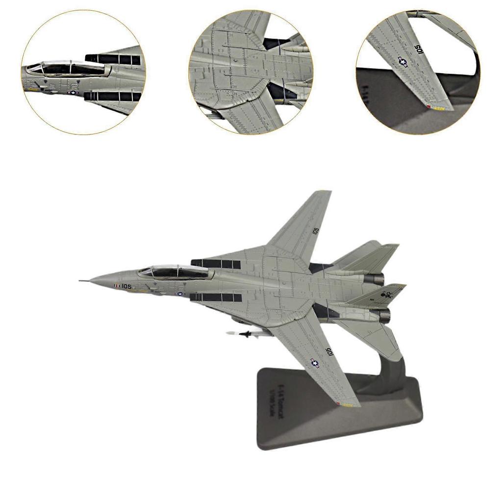F14D Fighter Jet Model Kids Toys Aircraft Ornament for Office Bookshelf Home