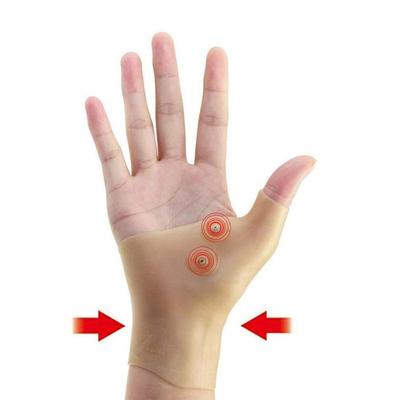 ArthritisHope Wrist And Thumb Support (Skin) - Magnetic Silicone Gel Glove Protector