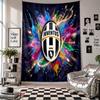 Arazzo da Parete FC Juventus Decorazione per la Casa Tessuto da Appendere a Parete per Camera da Letto Soggiorno Sfondo
