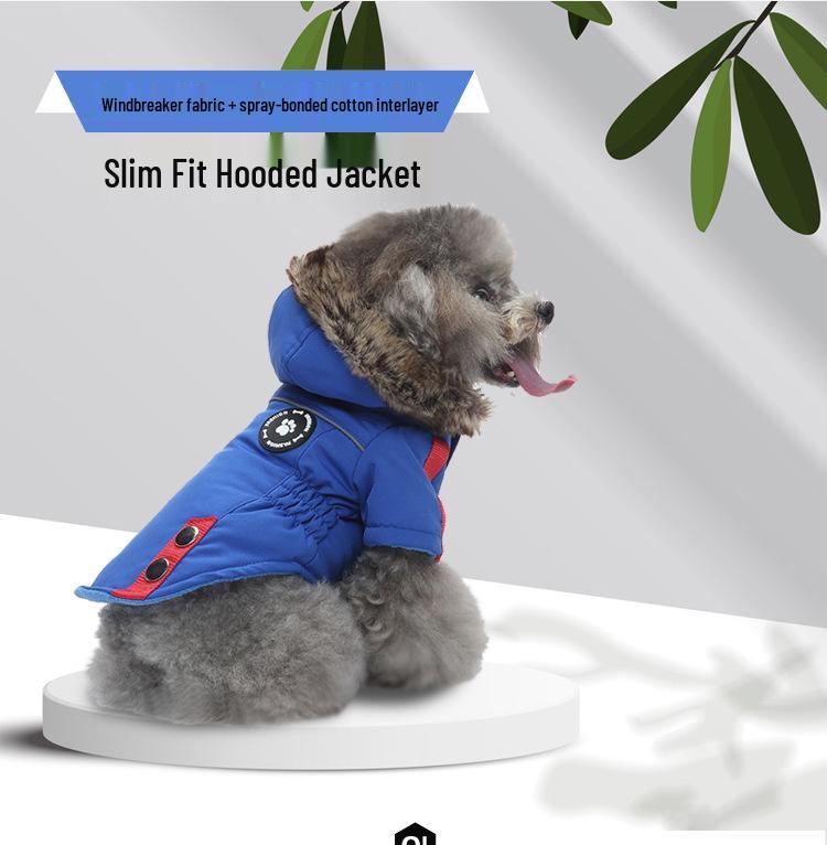 Gilet chaud original transfrontalier en coton pour petits et moyens chiens et chats - Vêtements Automne/Hiver pour Bouledogue Français Teddy