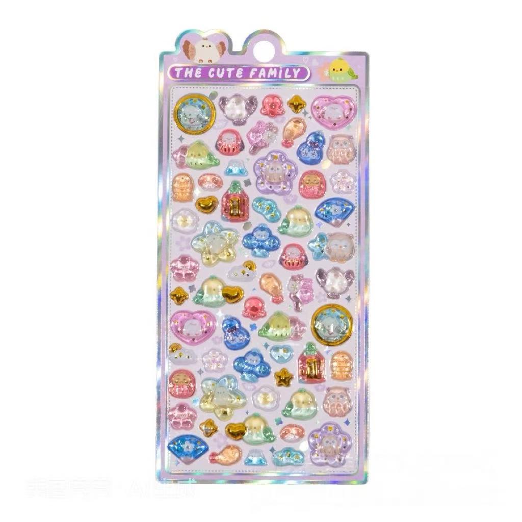 3D Cartoon Animal Stickers for DIY Decoration - Cute Pets & Hot Stamping Design