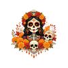 Unique Gift for Mexican Culture Fans Day of The Dead Window Clings, Dia De Los Muertos Sticker, Colorful Decorative Film Parties Sugar Skull