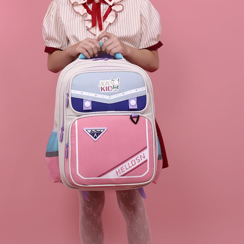 New Multi-layer Large Capacity Kids Backpack With Breathable Waterproof Oxford Fabric Ideal For Grades 1 To 3 In Fun Geometric Patterns