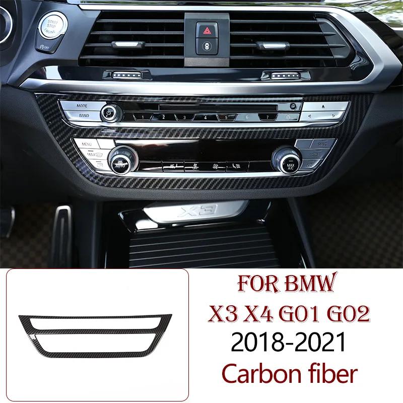 ABS Carbon Fiber For BMW X3 X4 G01 G02 2018-2025 Interior Kit Dashboard Console Gear Shift Panel Decoration Cover Trim Sticker