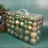 100-Piece Christmas Tree Ornament Set: Shiny, Hollow 3-6cm Balls