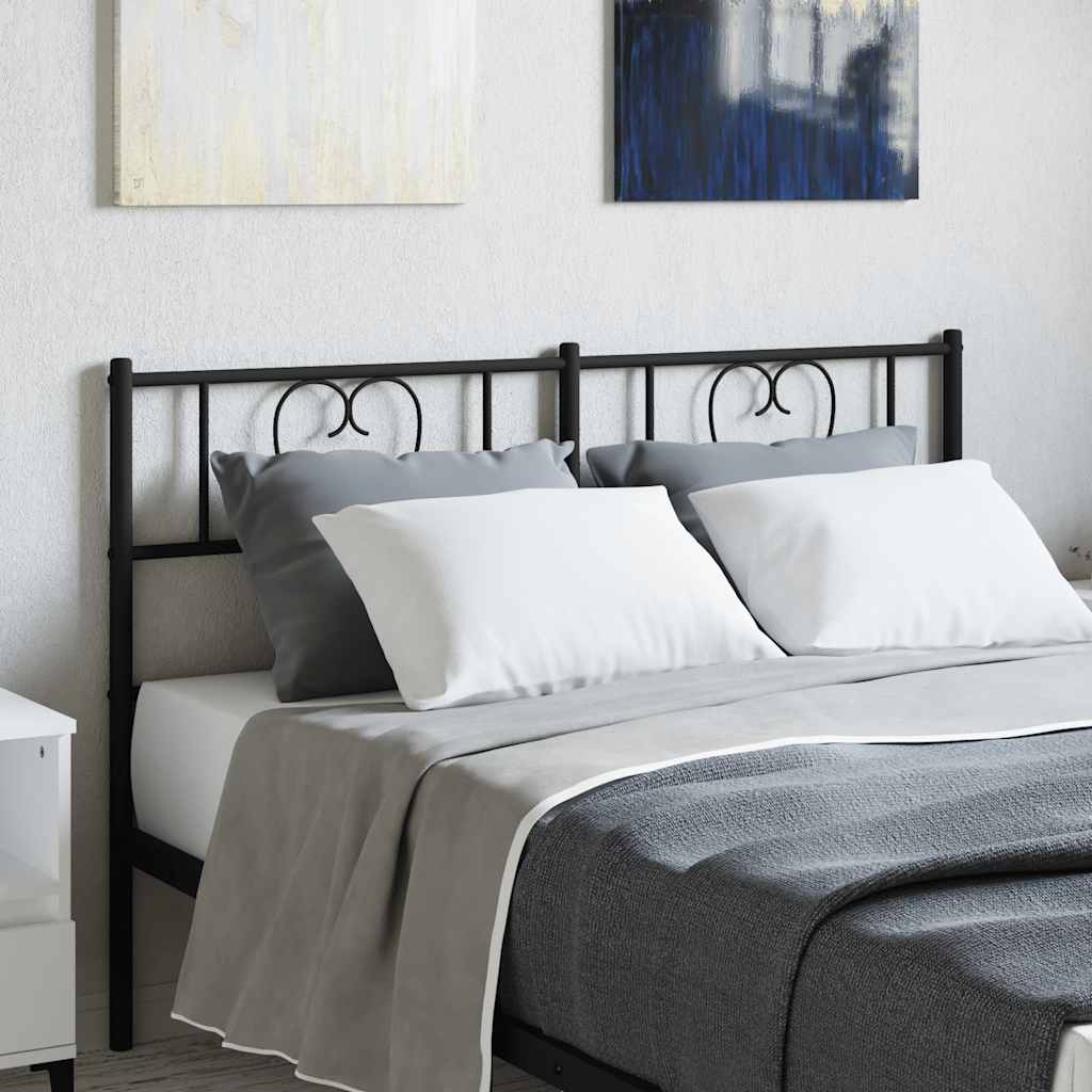 Replacement Headboard Metal Black 120 Cm