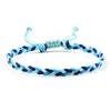 Adjustable Colorful Three-Strand Braided Waxed Thread Bracelet Set for Couples and Handmade Jewelry