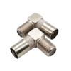 90 Degree Right Angle F Female To Male Adapter Alloy Texture Cable Connector Suitable for Signal Transmission
