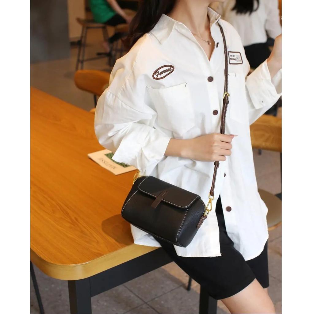 Bearneko Damen Umhängetasche, Echtes Leder, Crossbody, Leicht, Klein, Wasserdicht, mit Geldbörse und Smartphone-Tasche, Modische Geschenk für
