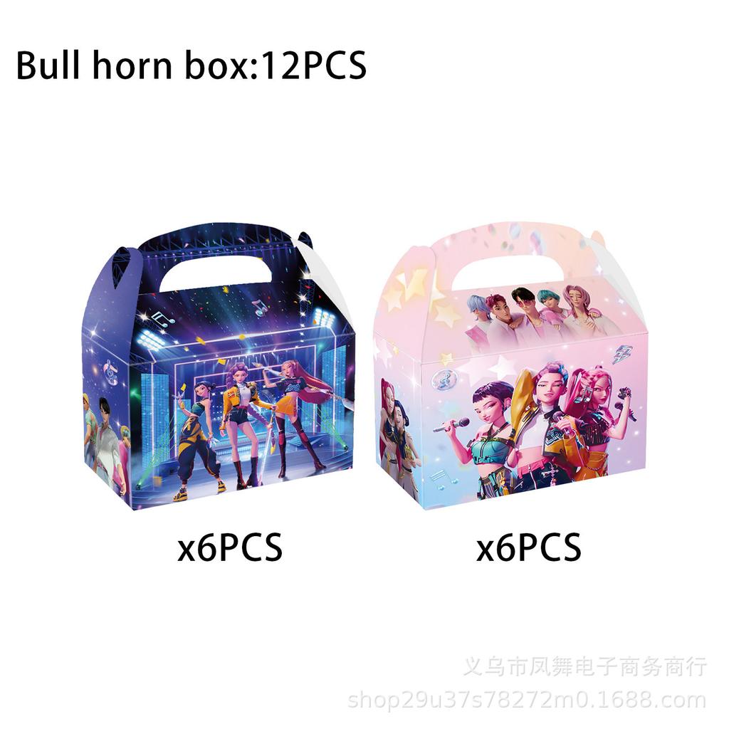 Popular Demon Hunters Themed Birthday Party Supplies Disposable Tablecloths Party Paper Plates Paper Cups Balloons