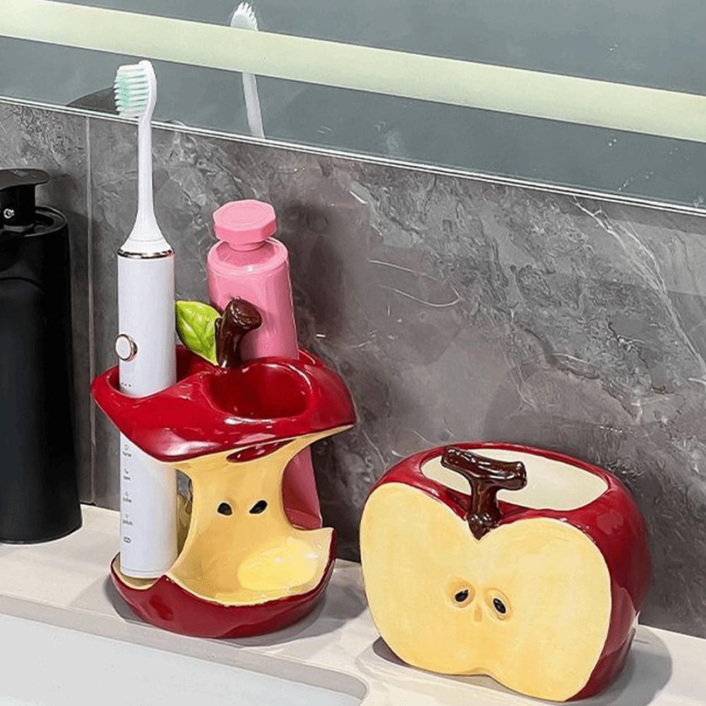 Waterproof Ceramic Toothbrush Holder Creative Bathroom Storage Rack  Home Decor