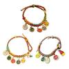 Handcrafted Bracelet with Five Deities Tibetan Wristchain Colorful Rope Handchain Adjustable Wristband Jewelry for Women