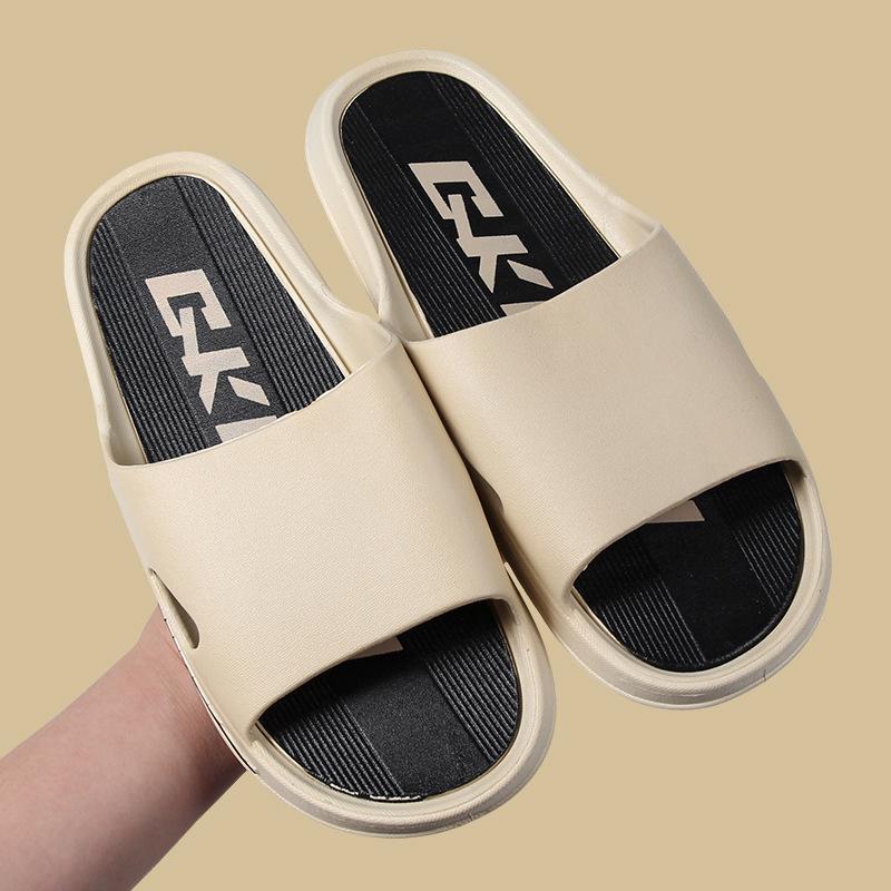 Pantoufles d'été simples pour femmes, pantoufles douces pour la maison pour hommes, sandales antidérapantes pour salle de bain pour couples, chaussures d'extérieur confortables pour la plage pour adultes