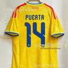 2026 Kolumbien Trikot Suarez Dias Hames Falcao Heim Spieler Edition Fußballtrikot