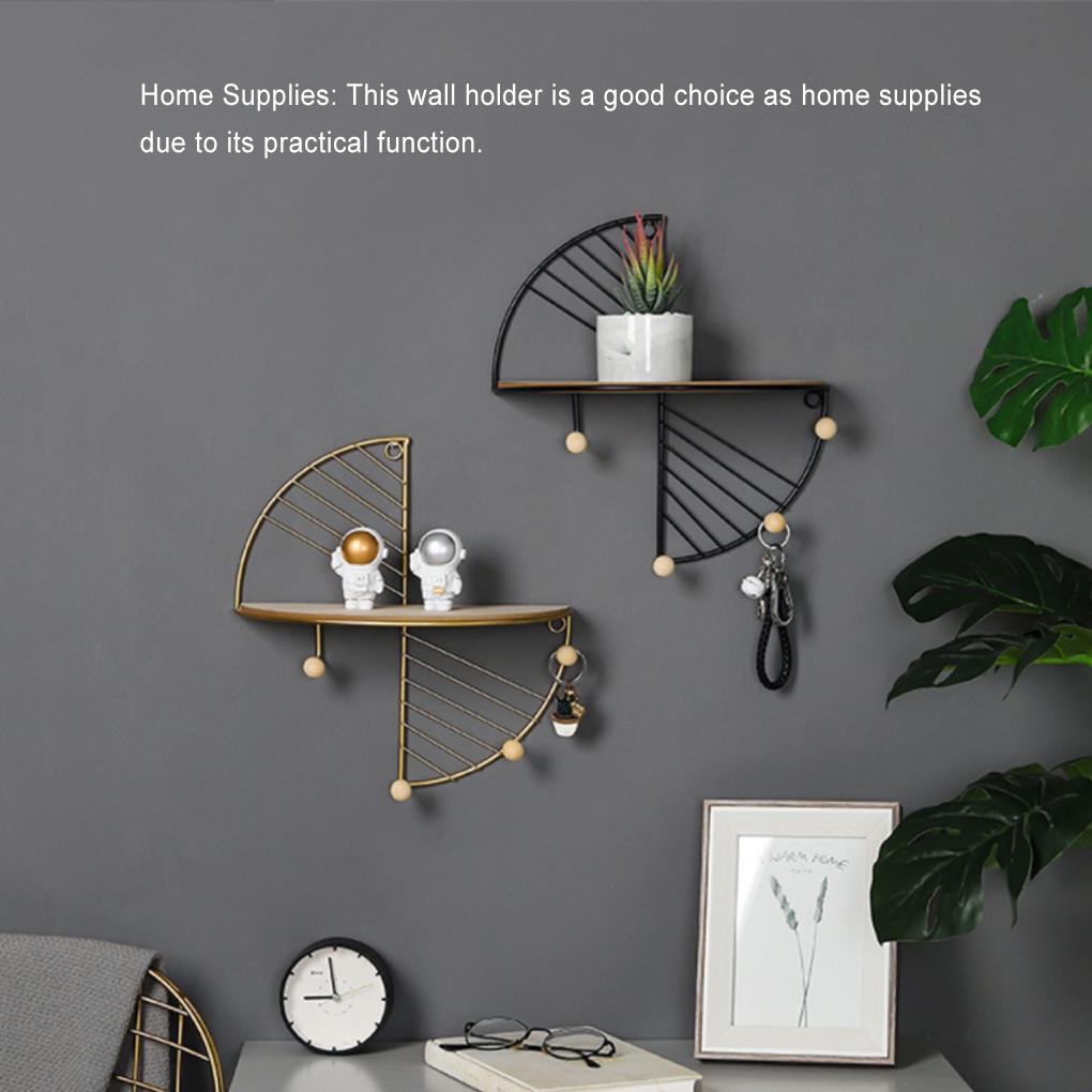 Wall Mount Storage Rack Home Supplies Iron Ple Living Room Kitchen Multipurpose Display Stand Wall-mounted Holder