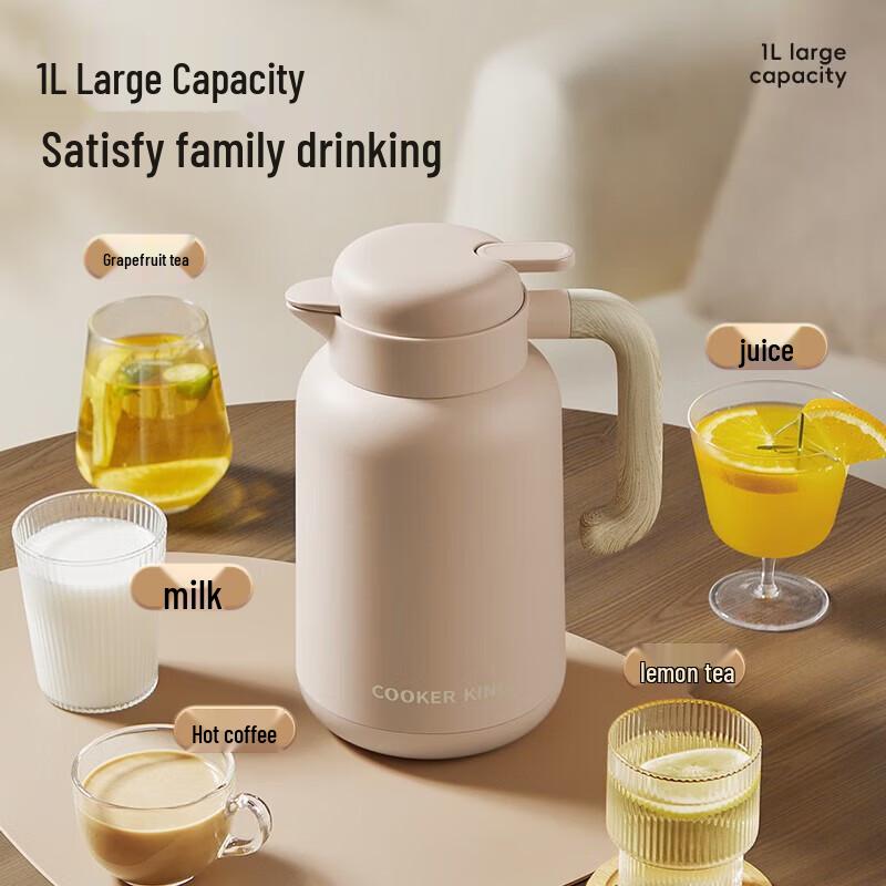 COOKER KING 1L Insulated Glass Kettle