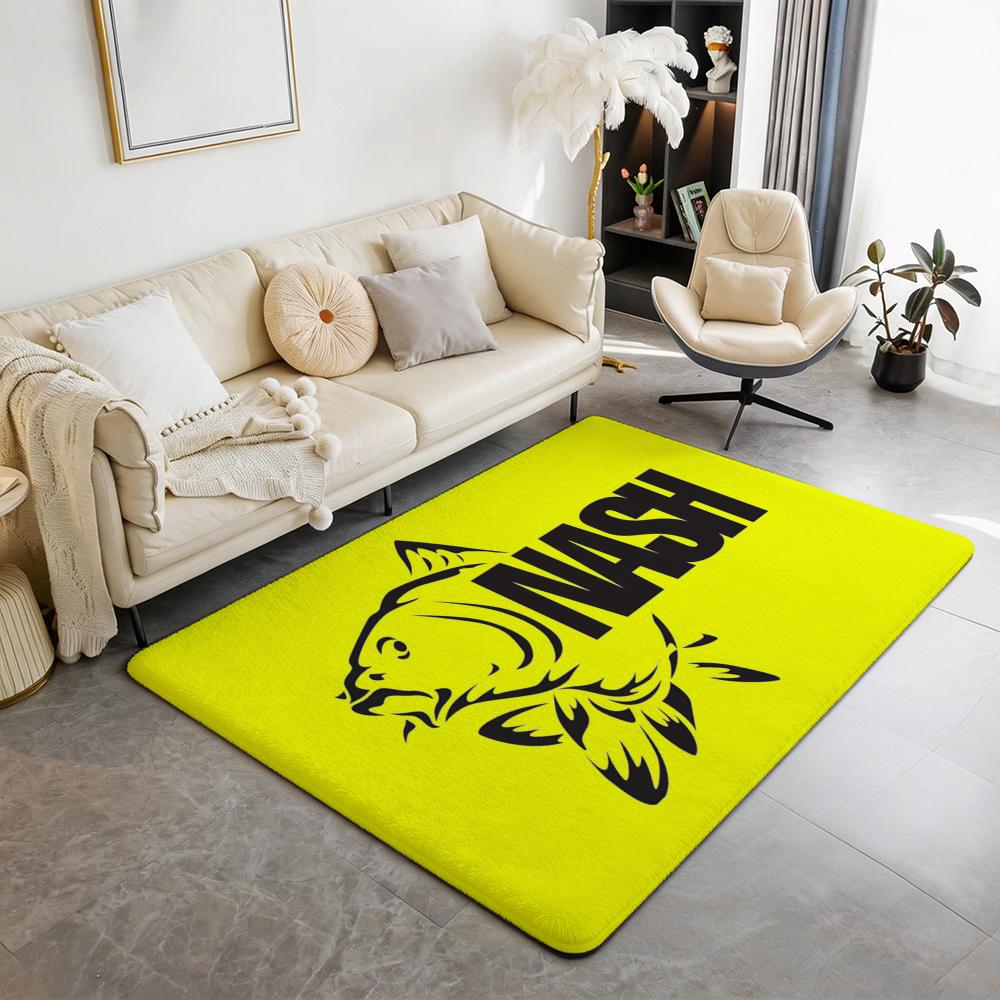 Brand N Nash Fishing Floor Mat Eco Flannel Doormat Non Slip Odorless Indoor Floor Rug Soft Short Plush Home Mat