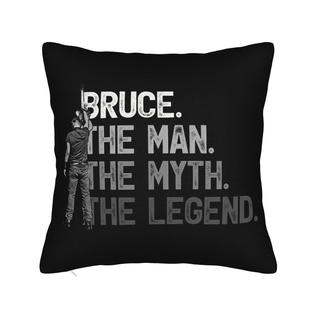 Bruce The E Street Band Springsteen Square Pillow Cases Rock USA 80s Cushion Cover Custom Decorative Pillowcase for Sofa 45x45cm