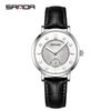 Fashion Sanda 1140 Top Brand Quartz Watch Simple Waterproof Leather Belt Women's Night Light Trendy Wristwatches For Ladies