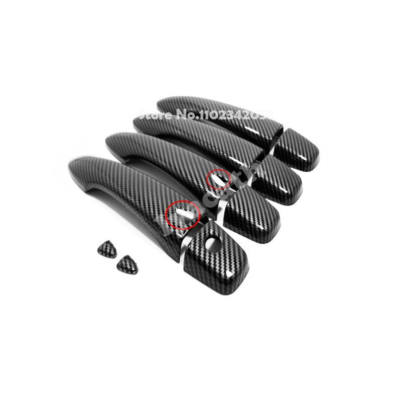For Nissan Note E13    ABS carbonfiber Exterior Side Door Handle door Bowl sticker Cover Trim External accessories