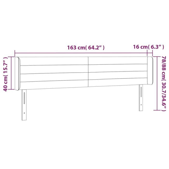 VidaXL LED Headboard Bedroom Furniture Double Bed Accessory Head of Bed Frame Interior Pink 3123435