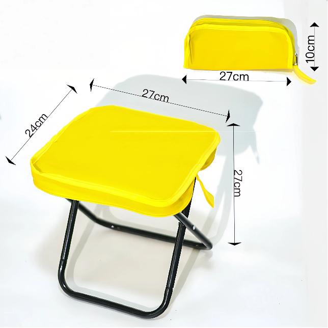 Portable Camping Stool with Oxford Fabric – Ultralight Folding Seat for Hiking, Fishing & Outdoor Travel  Pencil Bag Stool
