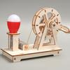 Creative self-made handmade puzzle scientific teaching tool model for children's wooden hand cranked generator
