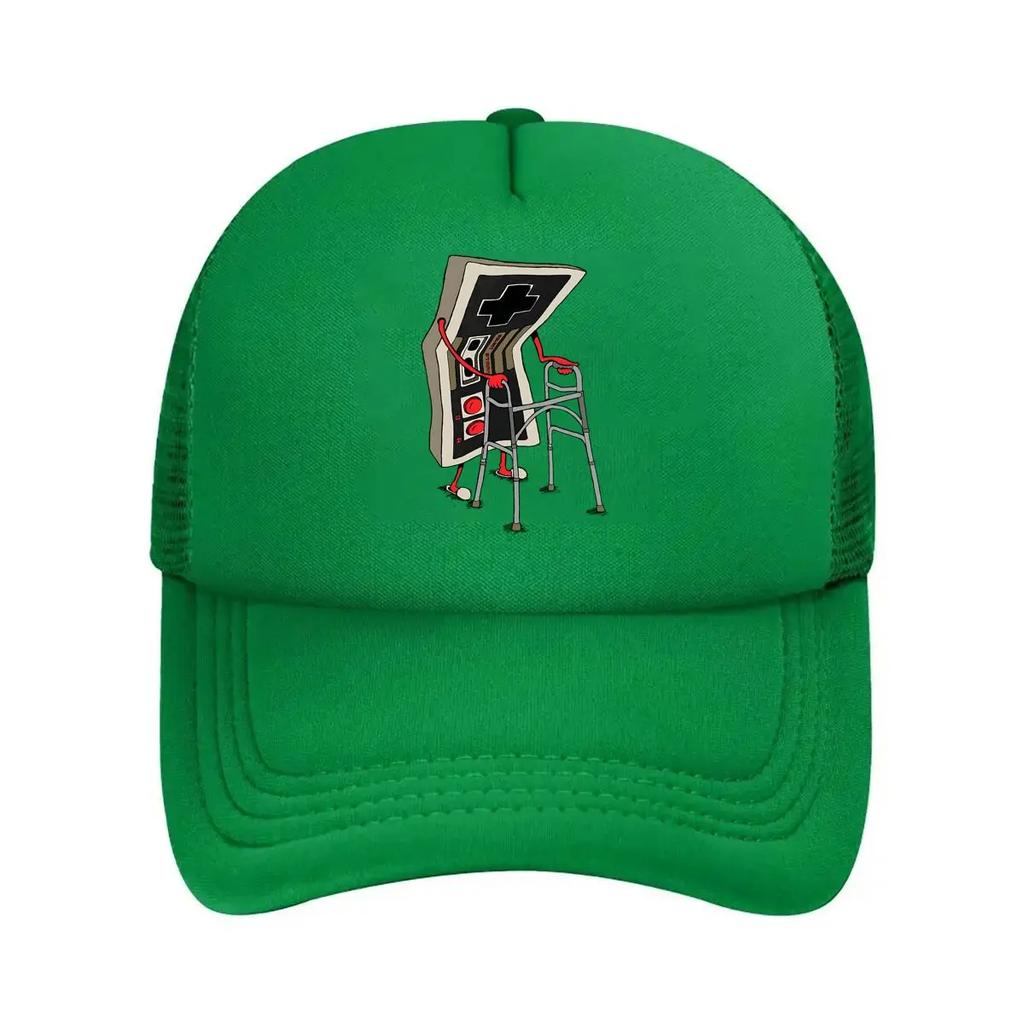 Arcade Walker Gaming Inspired Retro Meme Design Mesh Baseball Cap