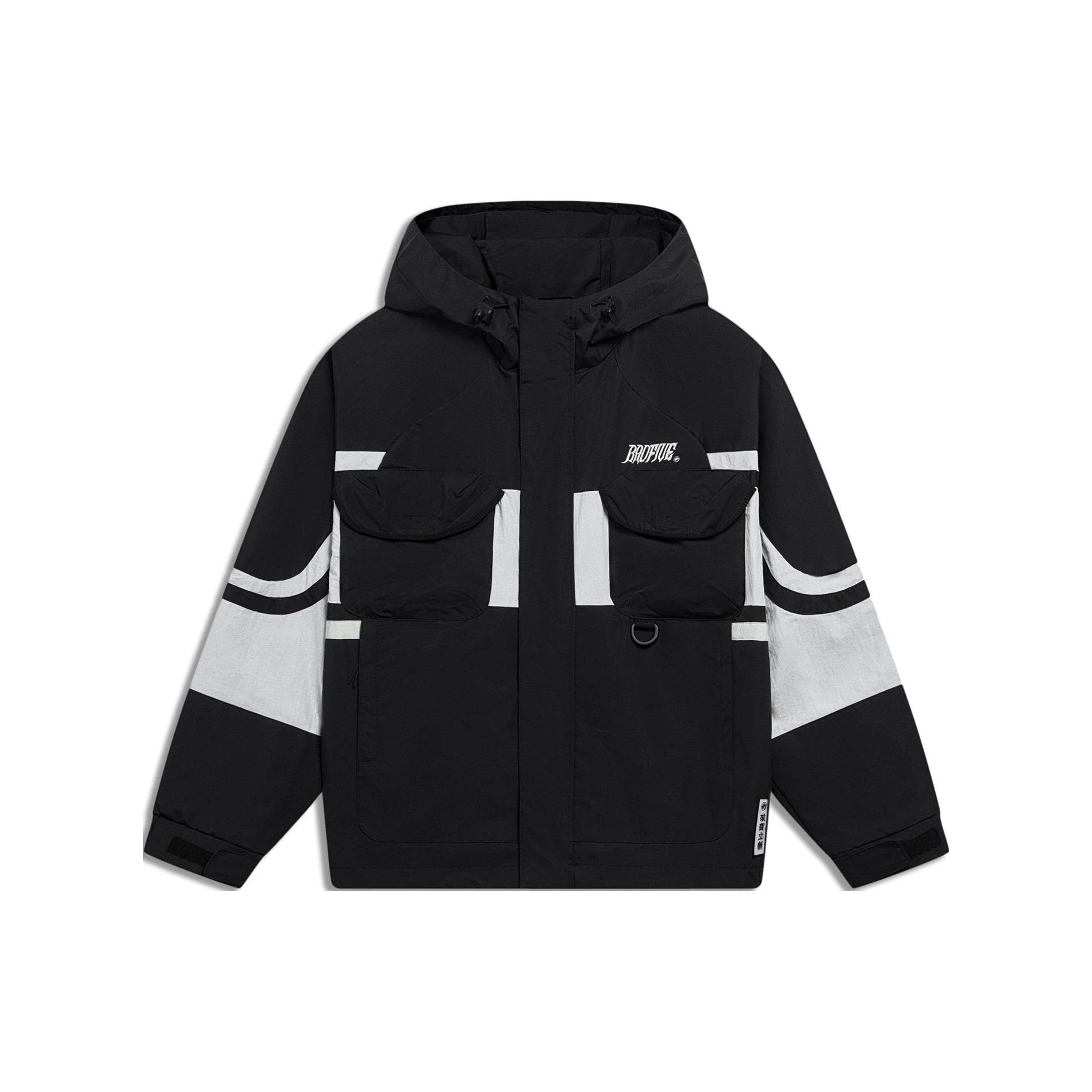 Li-Ning BadFive Windbreaker Black White Men s AFDT055-3 L