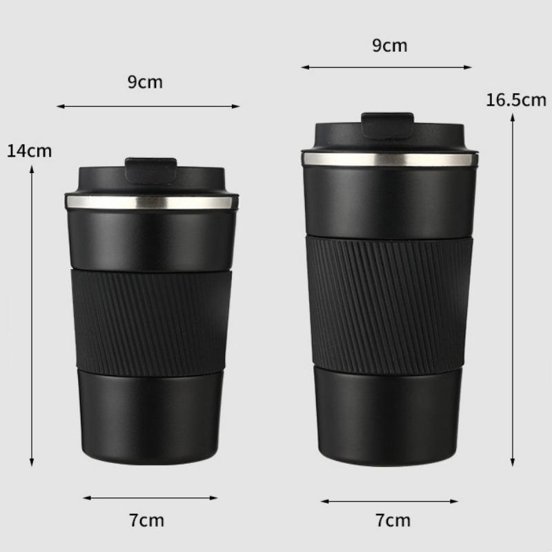380/510ML Stainless Steel Travel Mug, Double-Walled Vacuum Cup, Ideal for Hot and Cold Beverages, Gym, and Car Use Holiday Gift