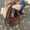 Retro Handbag Korean Half-circle Dumpling Bag Stylish Simple Zipper Underarm Bag Leopard Print Shoulder Bag Commuter Women's Bag