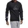 Adidas Sweatshirts Men's Black Crew Neck Moderate Regular FU6222