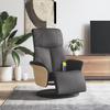 VidaXL Recliner Massage Chair Footrest Grey Faux Leather 356635
